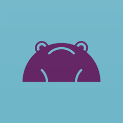 Frog logo design concept. Simple frog silhouette logo template