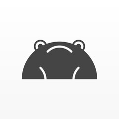 Frog logo design concept. Simple frog silhouette logo template