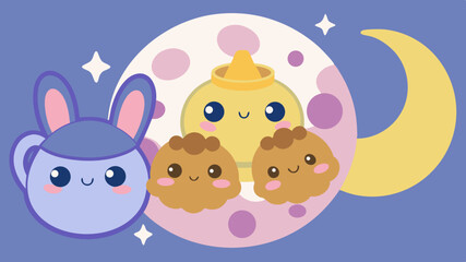 Kawaii Food Vector Set