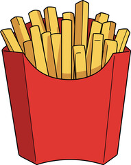 Crispy French Fries in a Container – Tasty Fast Food Snack