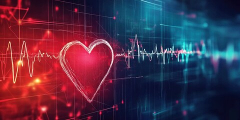 Medical ECG heart rate symbol for emergency monitoring. Emergency medicine concept- heart rate monitoring