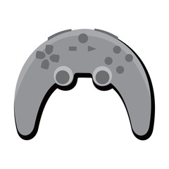 Illustration of a joystick on a white background, a game console gaming device