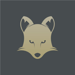 Wild fox logo design concept vector