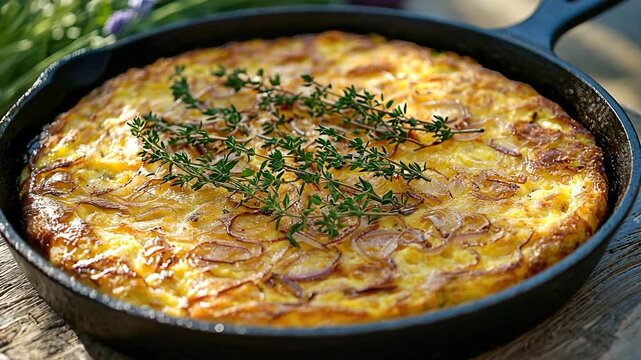 frittata di cipolle italian food video