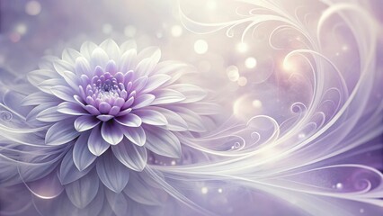 Obraz premium Ethereal Bloom of Pale Lavender, swirl, abstract