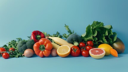 fresh vegetables on a white background
