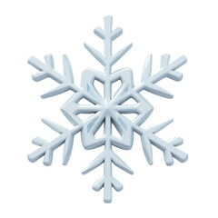 Beautiful White Winter Snowflake Isolated PNG with Transparent Background