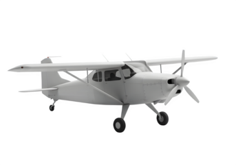 A white plane in the air isolated on white or transparent background. PNG