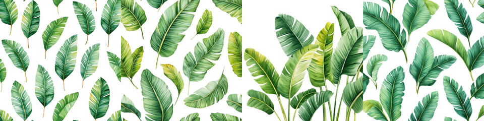 Vibrant tropical leaves and foliage background