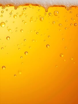 Beer banner with a close-up of beer bubbles and space for text.