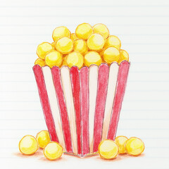 Popcorn Emoji — 3D Movie Snack Icon