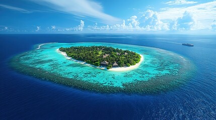 Landscape Drone View of Maldives