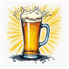 Tall Beer Glass Emoji — 3D Frothy Refreshing Drink