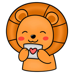 Cute lion cartoon