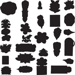 set of different vector sign aesthatic