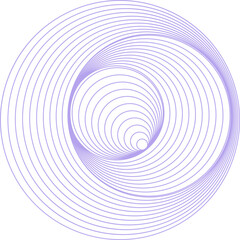 Vintage curl symbol structured line art