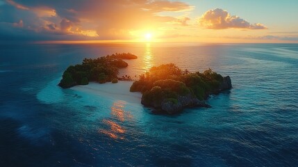 Landscape Drone View of Maldives