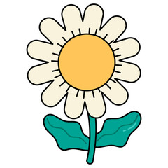 Groovy Flower Retro Sticker