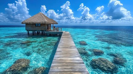 Landscape Drone View of Maldives