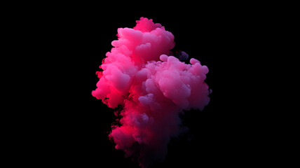 neon pink smoke black background