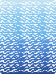 Simple seamless pattern with sea waves. A collection of thin line waves. Ideal for children's decor, summer textiles, nautical designs and beach-themed products.