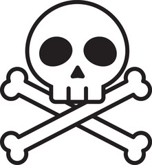 シンプルな骸骨のアイコン