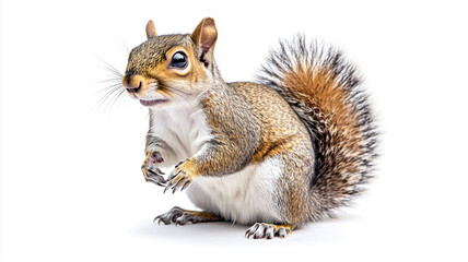 a squirrel isolated on a white background