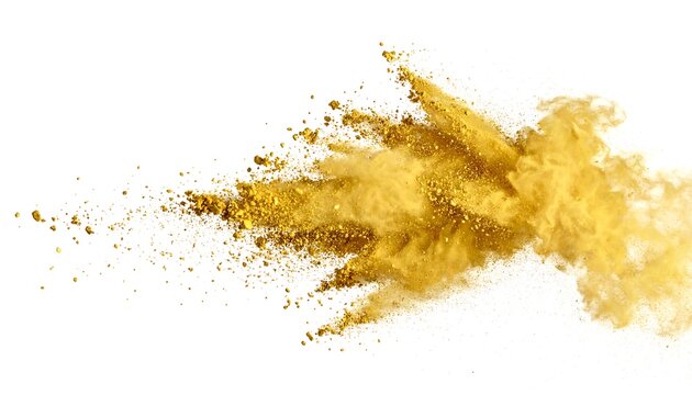 Gold powder explosion burst.