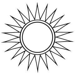Solar Glow Outline Vector