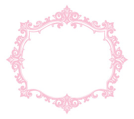 Elegant Pink Vintage Frame for Invitations, Announcements, or Decorative Labeling Projects