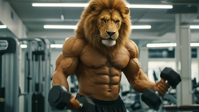 Lion's Strength: Fitness and Determination