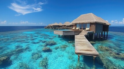 Landscape Drone View of Maldives