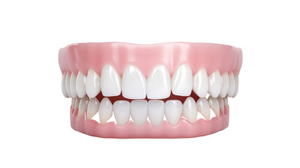 Human Teeth Model Displaying Healthy and Slightly Misaligned Bite