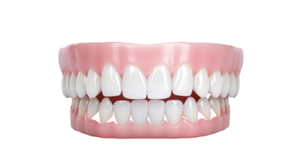 Human Teeth Model Displaying Healthy and Slightly Misaligned Bite