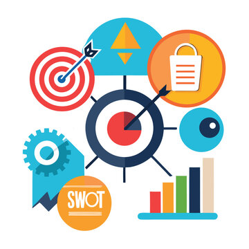 SWOT Analysis Infographic Vector Template &ndash; Strengths, Weaknesses, Opportunities, Threats Diagram for Business Strategy