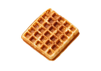square waffles isolated on white or transparent png