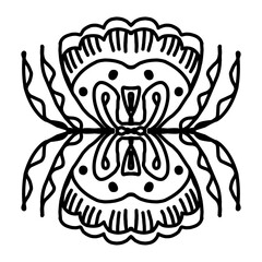 Intricate Abstract Insect Mandala Vector Art