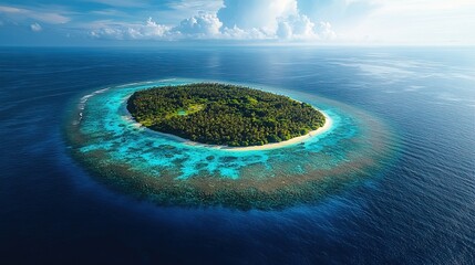 Landscape Drone View of Maldives