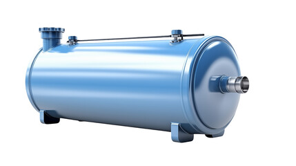 Industrial Blue Metal Tank Vessel for Storage and Processing