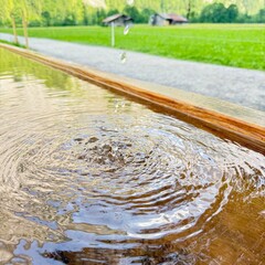 water drops on the road