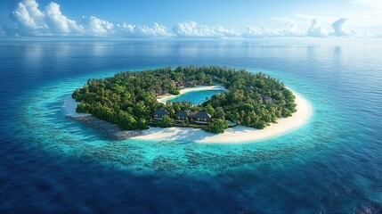 Landscape Drone View of Maldives