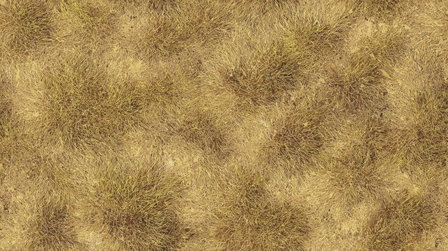 Hand-painted seamless grass texture in warm beige tones  