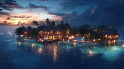 Landscape Drone View of Maldives