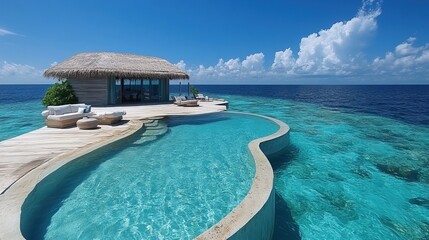 Landscape Drone View of Maldives