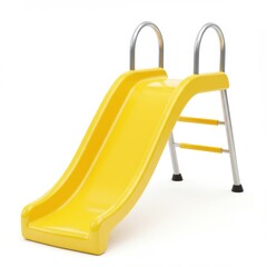 3d yellow playground slide isolated on white background