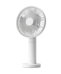 White portable fan with round blades