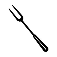 Naklejka premium Marshmallow roasting stick vector graphic silhouette
