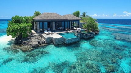 Landscape Drone View of Maldives