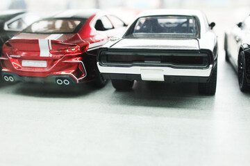 Modern car design. Details Car Parts Close-Up