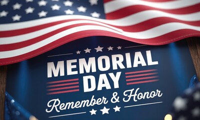 Memorial day american flag remember and honor